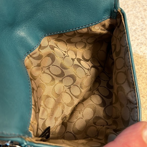 Coach Turquoise Leather Wristlet - Picture 11 of 11